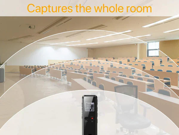 Professioneller digitaler Diktiergerät | Audiorecorder | Automatische Dateispeicherung mit integriertem Lautsprecher