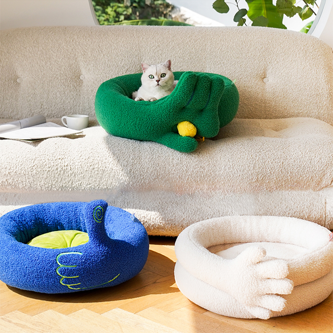 Pawsome Gesture Haustierbett Bequem Plüsch Hund Katze Bett Abnehmbares Kissen | Karnz