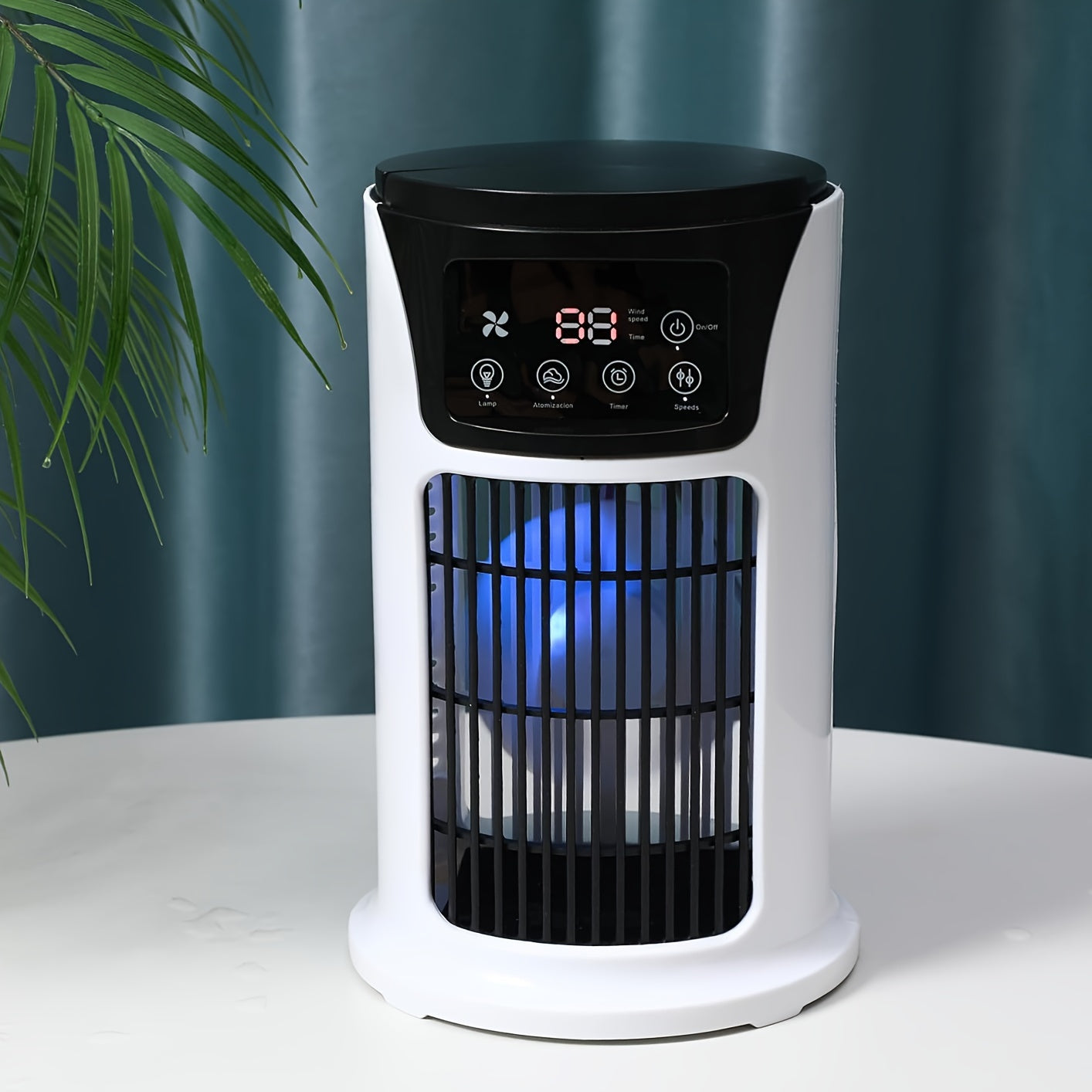 Tragbarer Klimaanlagen-Luftbefeuchter Ventilator USB Weiß | Karnz