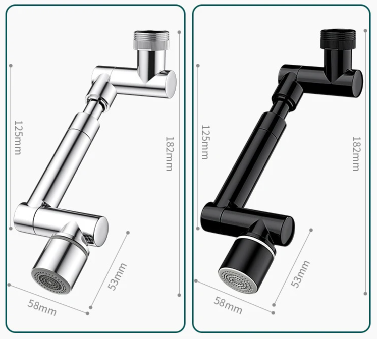 FlexiFlow 360° drehbarer und ausziehbarer Wasserhahnkopf Karnz