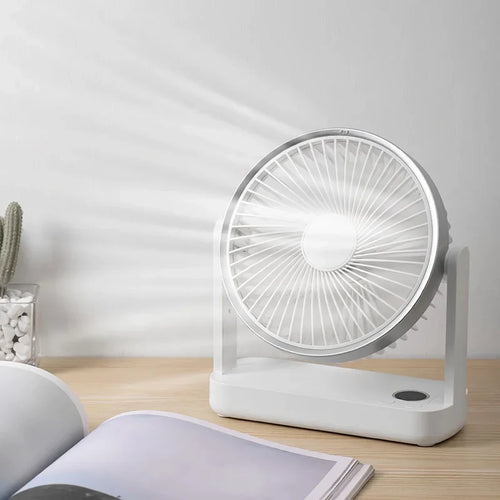 Kompakter wiederaufladbarer USB Tischventilator für Zuhause, Büro und im Freien | Karnz