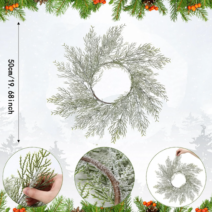 Weihnachtskranz mit künstlichen Tannennadeln, amerikanischer Stil
