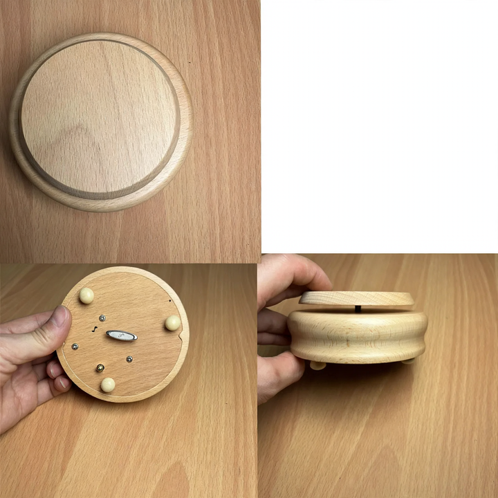 Holz-Spieluhr mit mechanischem Uhrwerk