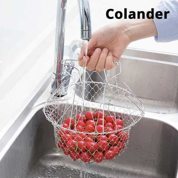 12-in-1 Flexibler Küchenkorb Edelstahl | Karnz