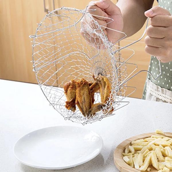 12-in-1 Flexibles Küchenkorb Edelstahl | Karnz