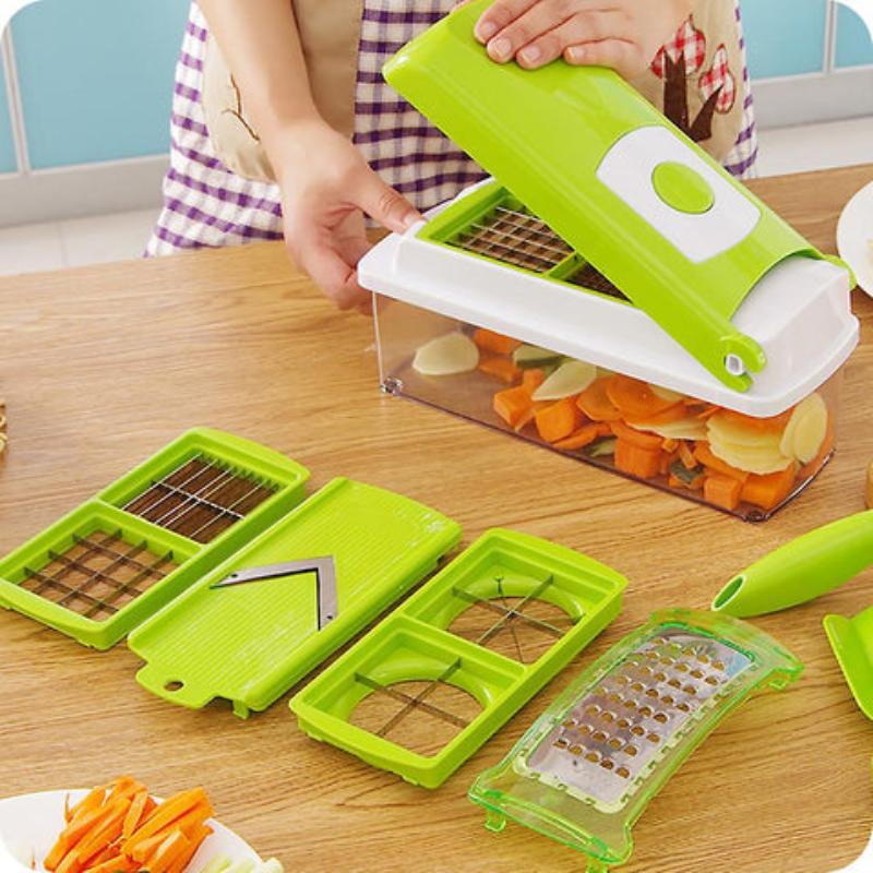 SlicePro 12-in-1 Gemüse Schneider – Multifunktionales Schneide- und Reibsystem für die Küche | Karnz