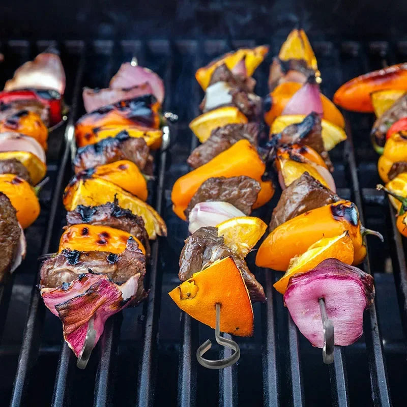 12" Edelstahl Grill BBQ Fleischspieße Grill BBQ Werkzeuge 12 Stück | Karnz