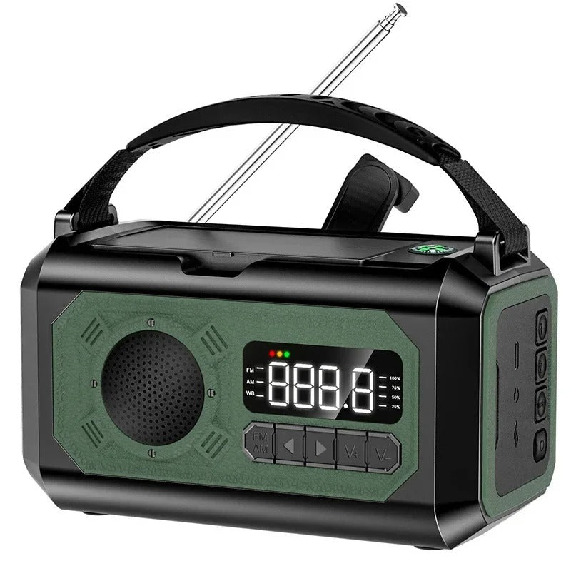 StormGuard Wetterradio – 12000mAh Notfunkradio mit Powerbank, Dual-Solarpanel und NOAA | Karnz