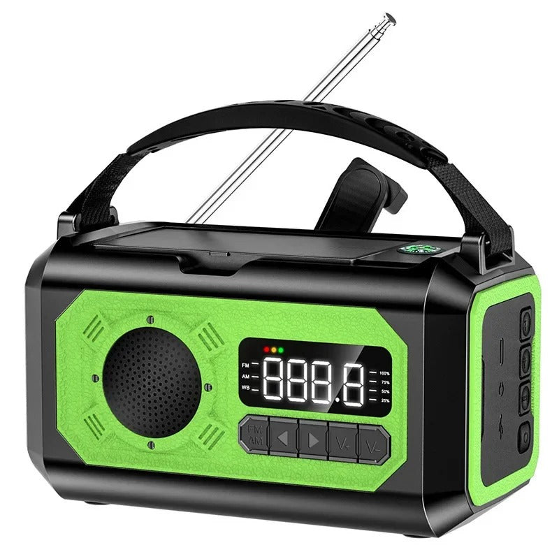 StormGuard Wetterradio – 12000mAh Notfunkradio mit Powerbank, Dual-Solarpanel und NOAA | Karnz