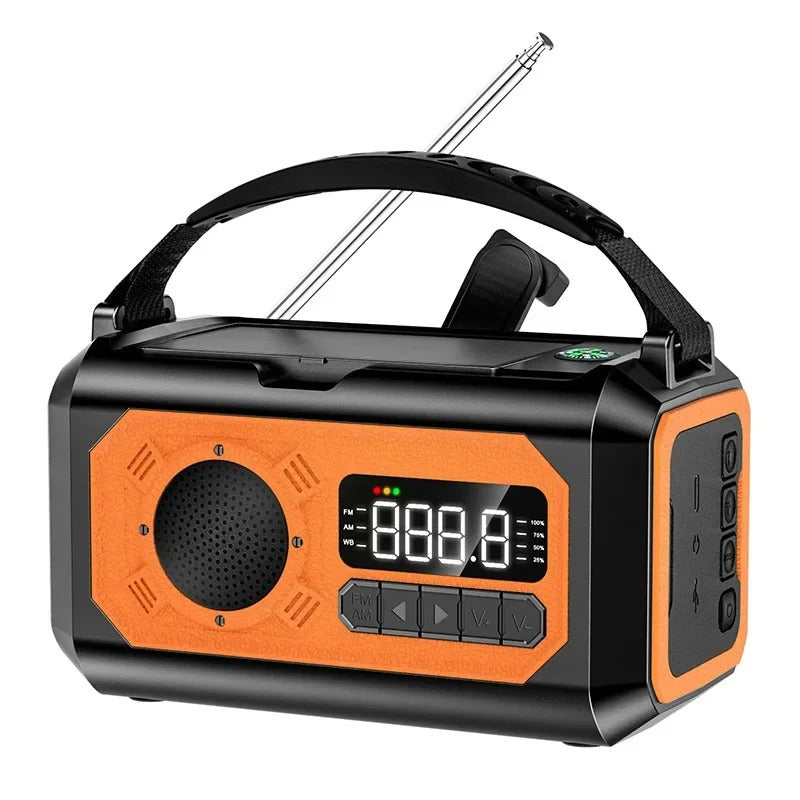 StormGuard Wetterradio – 12000mAh Notfunkradio mit Powerbank, Dual-Solarpanel und NOAA | Karnz