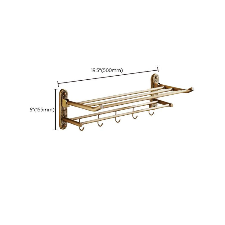 Gebrauchte Messing traditionelle Badezimmer Set mit Badregal/Papierhalter & Handtuchstange