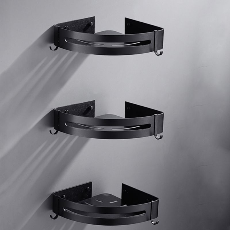 Matt Schwarz Modernes Badezimmerzubehör-Set, Set von 3, Badezimmerregal