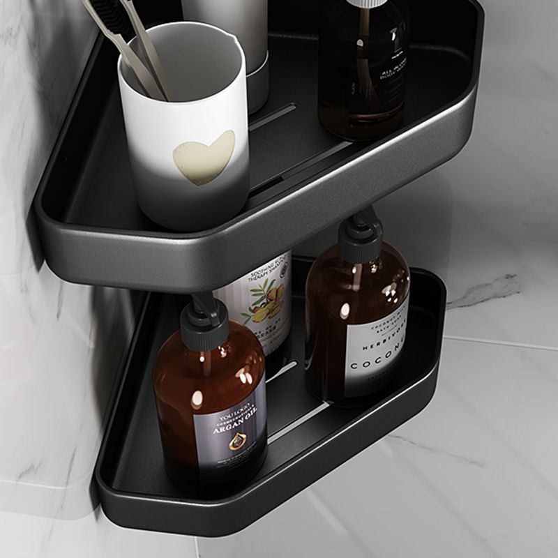 Matt schwarze Badezimmerzubehörset Modern anti-rust 1/2/3-teiliges Badezimmerregal