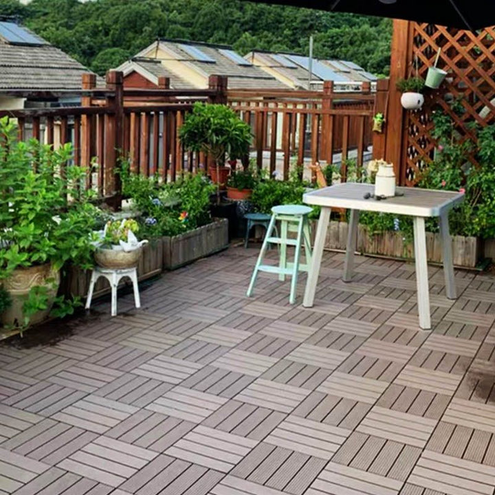 Klassische Holzfliesen für Garten patio Fußbodenbeläge zum Verlegen
