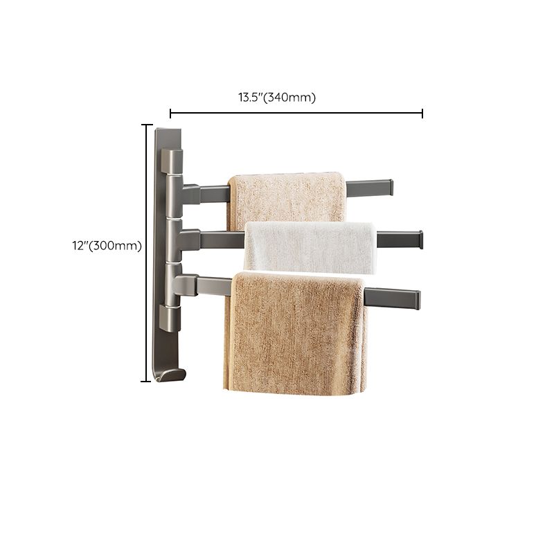 Zeitgenössisches graues Badezimmerzubehör-Set Aluminium-Handtuchhalter