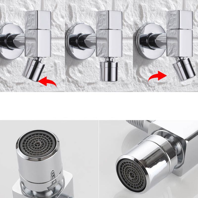 Zeitgenössischer Wandmontierter Badezimmer Wasserhahn Knopfgriff Massivmessing Runder Wasserhahn