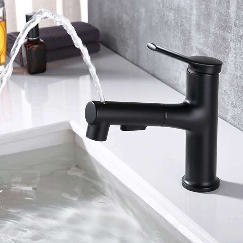 Zeitgenössischer Waschbecken Wasserhahn Plian Niedriger Bogen Drei-Loch Badewasserhahn