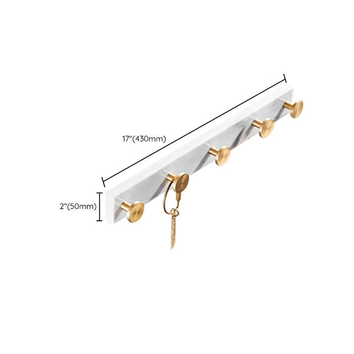 Gebürstetes Messing Badezimmer Zubehör Set Metall & Marmor Badezimmer Hardware Set mit Badewannenregal