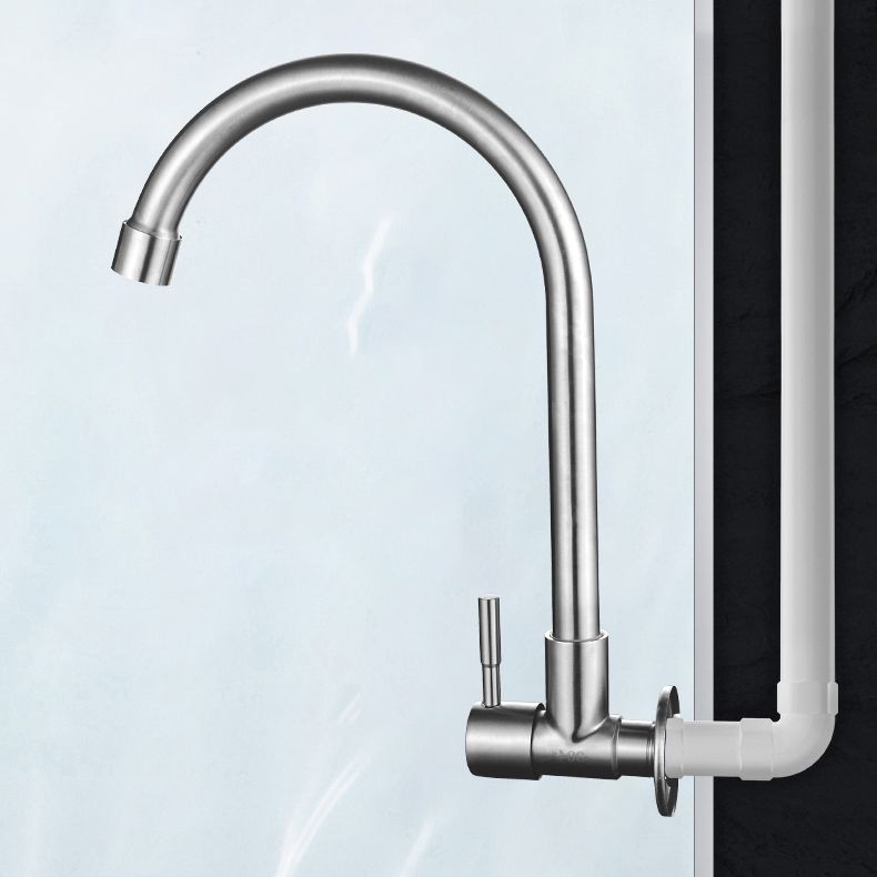 Moderner Brücken Wasserhahn 304 Edelstahl Knopfgriff Schwenkauslauf Wandmontierter Wasserhahn