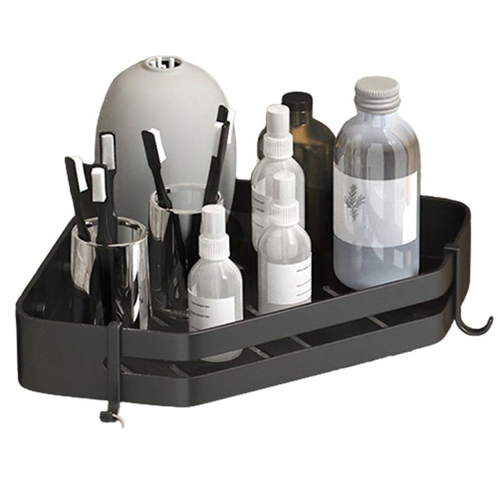 Modern 2/3-teiliges Badezimmer-Set Edelstahl Dreieckige Badregal aus Aluminium