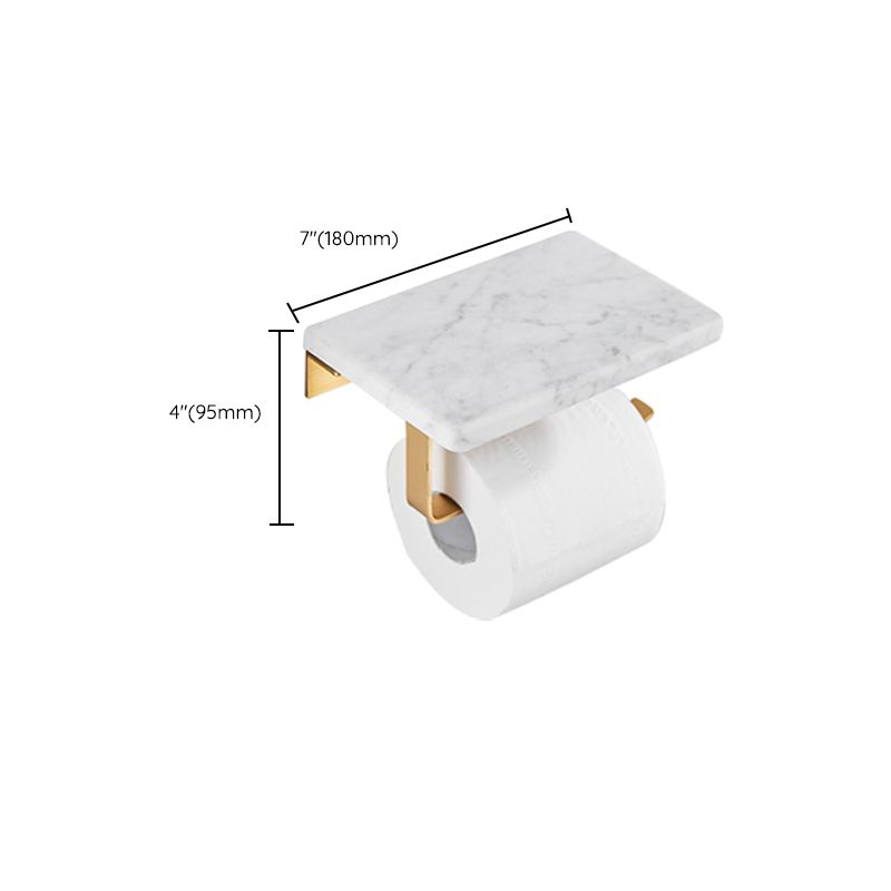 Gebürstetes Messing Badezimmer Zubehör Set Metall & Marmor Badezimmer Hardware Set mit Badewannenregal