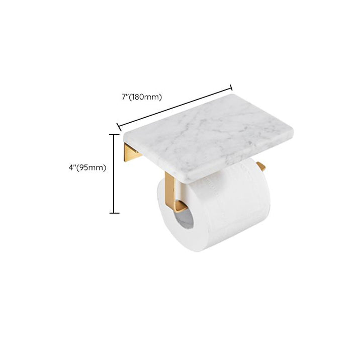 Gebürstetes Messing Badezimmer Zubehör Set Metall & Marmor Badezimmer Hardware Set mit Badewannenregal