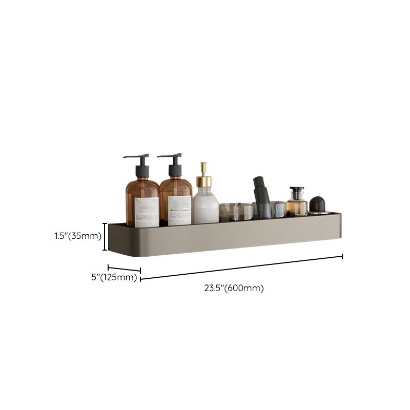 Zeitgenössisches Aluminium Badezimmer Zubehör Set Graue Badablage