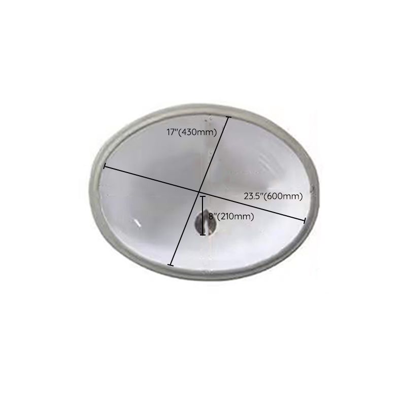 Modern Unterbauwaschbecken Oval Porzellan mit Pop-Up Abfluss