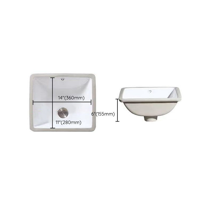 Modern Unterbauwaschbecken Oval Porzellan mit Pop-Up Abfluss