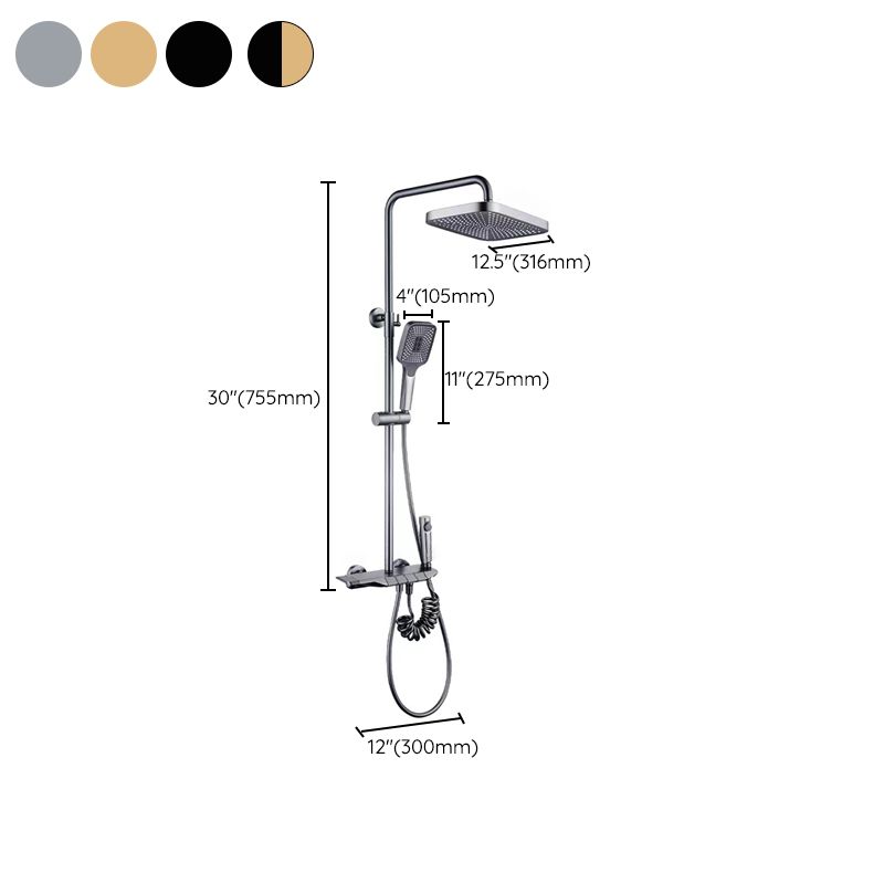 Modern verstellbarer Wasserfluss Duscharmaturen Duscharm Duschanlage an der Wand