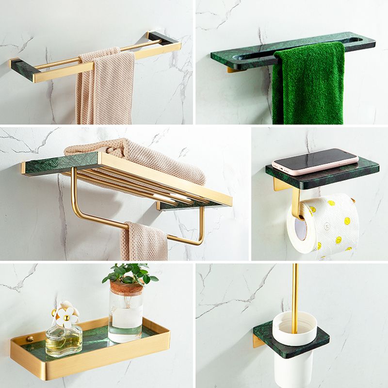 Golden Bath Hardware Set Messing & Marmor Badezimmer Zubehör Set