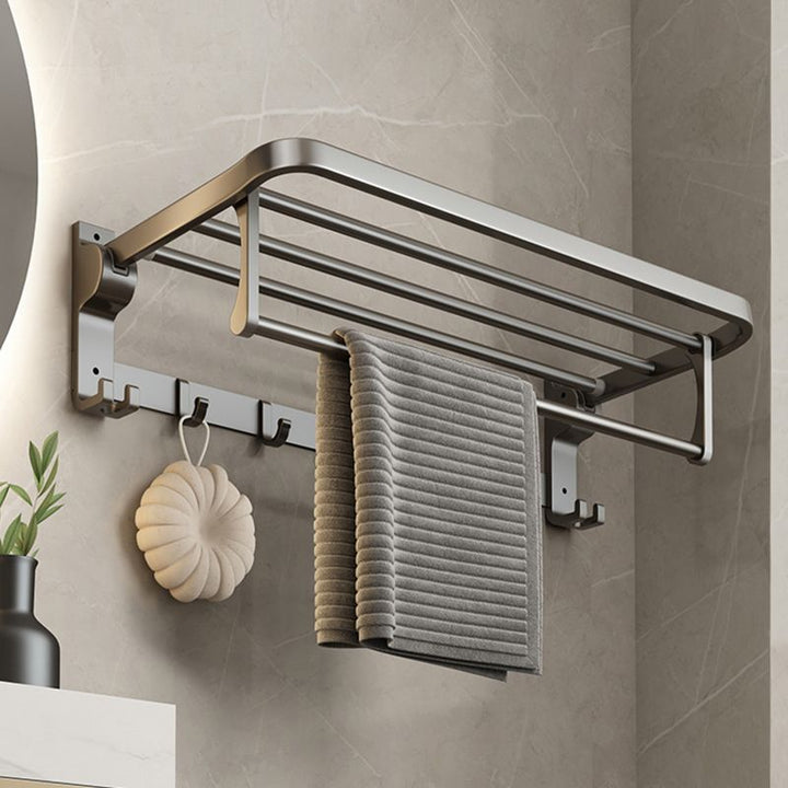 Zeitgemäßes Badezimmer Zubehör Set Graues Aluminium Badezimmer Zubehör Set
