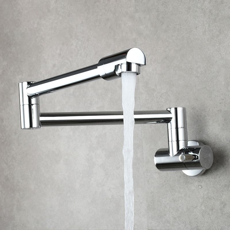 Moderner Zieh-Auslauf-Wasserhahn Einhebel Wandmontierter Topf-Füller Niedriger Profil 1-Loch Füller