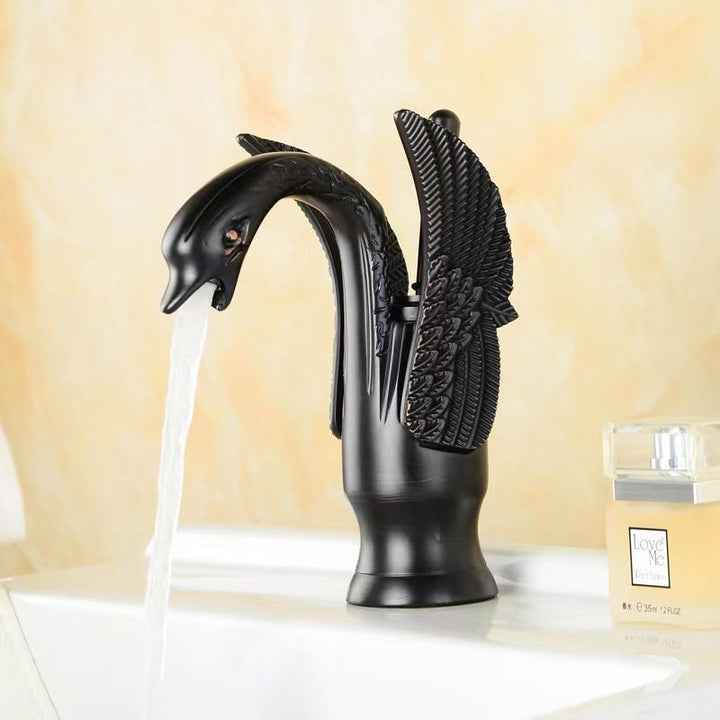 Vollmessing Badezimmer-Armatur Waschbecken Wasserhahn heiß und kalt einhebel Waschbeckenarmatur