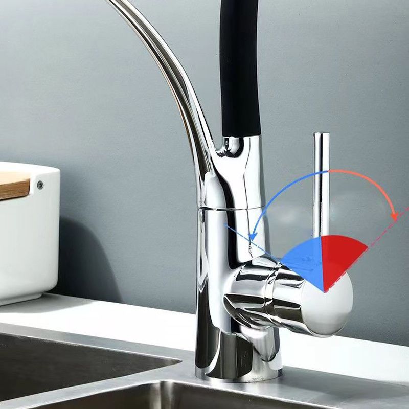 Moderne 1-Hand Waschbeckenarmaturen Kupfer Berührungslos mit Wasserspender Standard Küchenarmatur
