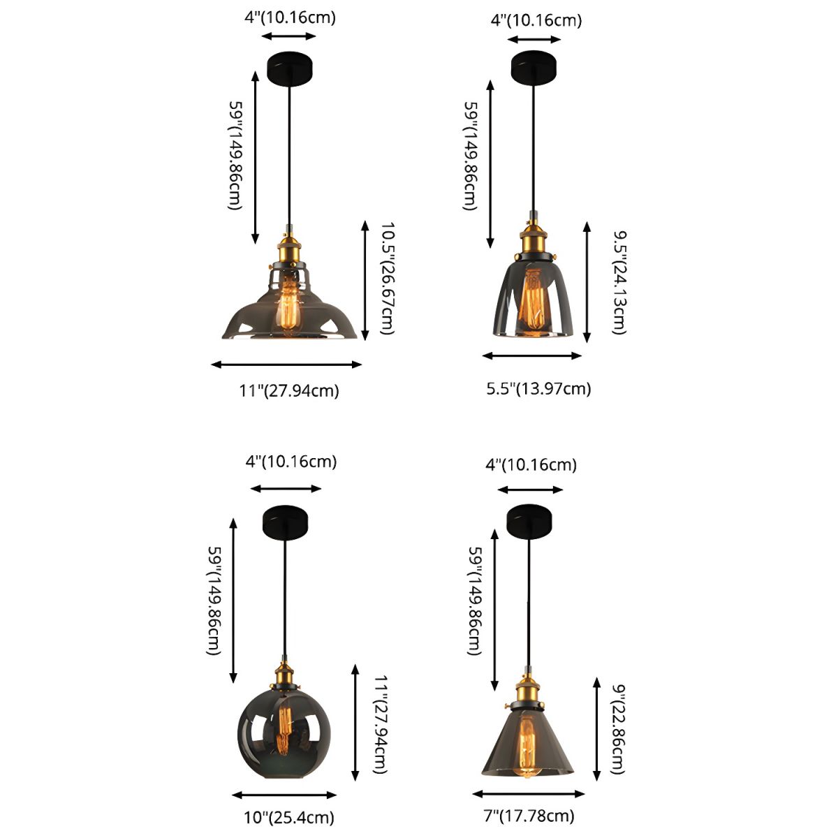 UrbanVibe Light - Amerikanisches Vintage Glas Pendelleuchte | Karnz