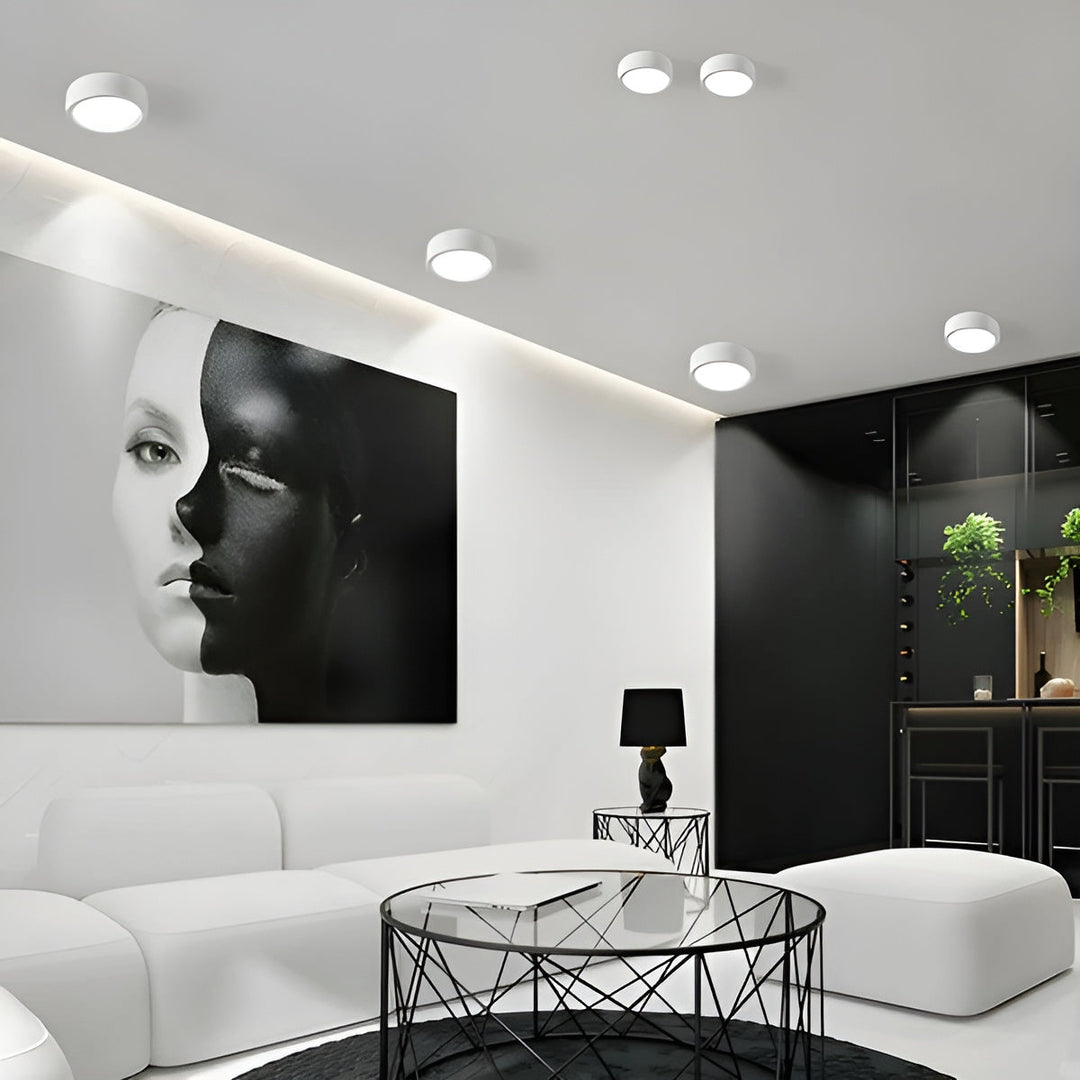 Moderne LED-Deckenleuchte – Runde Form & warmes LED-Licht | Gemütliche Beleuchtung für jeden Raum | Karnz