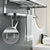 Polierter Chrom Moderner Badezimmer Zubehör Set aus Edelstahl mit Badregal/Handtuchhalter