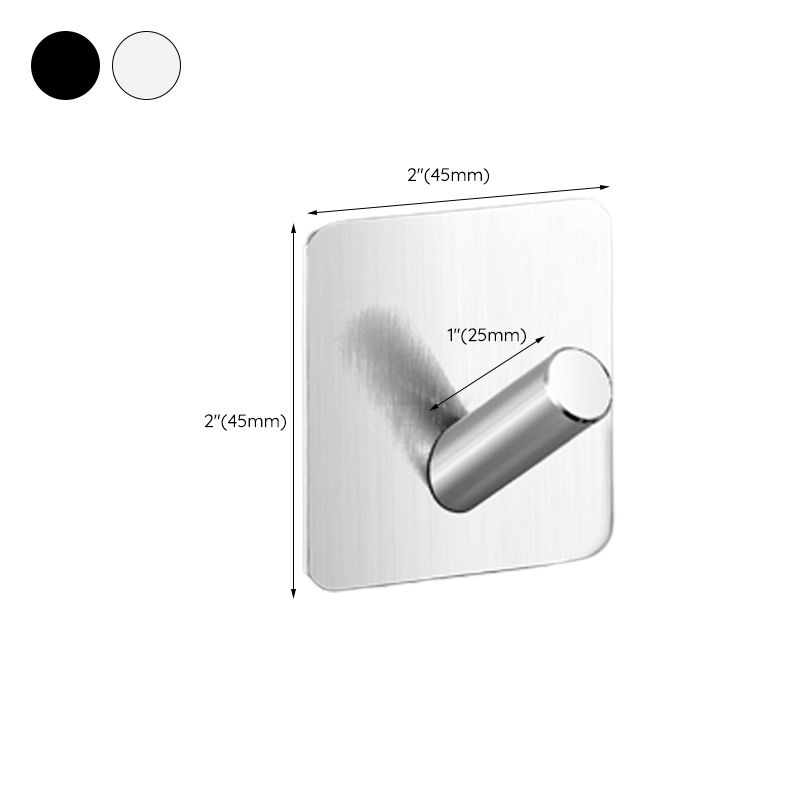 Modernes Badzubehör Set aus gebürstetem Edelstahl verchromt Handtuchstange/Ring & Bademantelhaken
