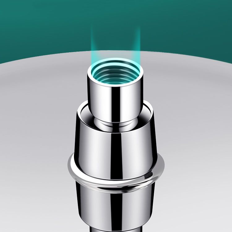 Rund Fest Duschekopf Hochdurchfluss Belüfteter Wandmontierter Duschekopf