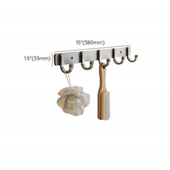 Zeitgemäßes Badezimmer Zubehör Set Graues Aluminium Badezimmer Zubehör Set