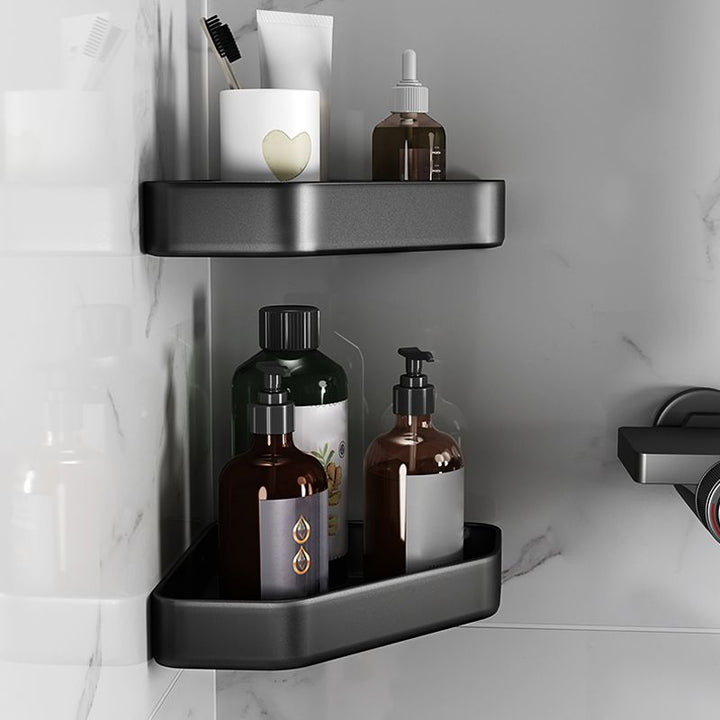 Matt schwarze Badezimmerzubehörset Modern anti-rust 1/2/3-teiliges Badezimmerregal