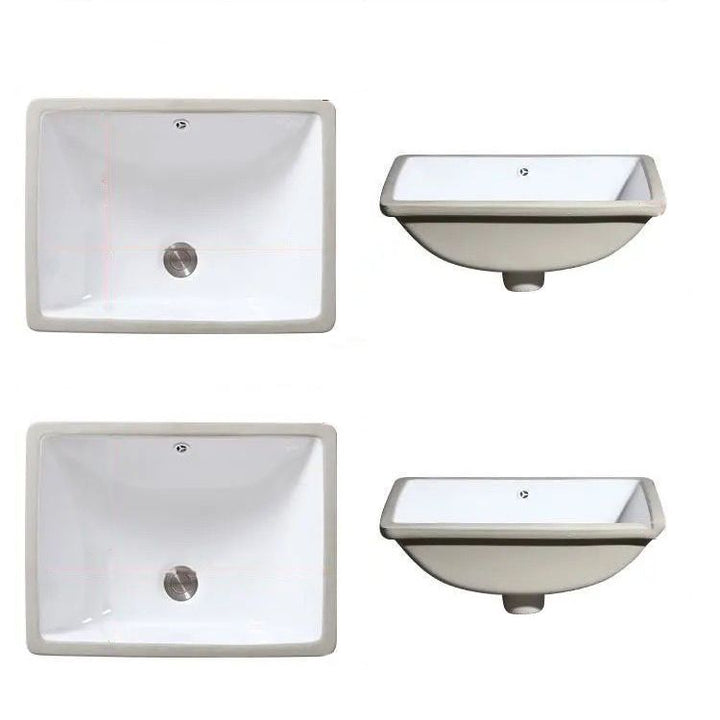 Modern Unterbauwaschbecken Oval Porzellan mit Pop-Up Abfluss