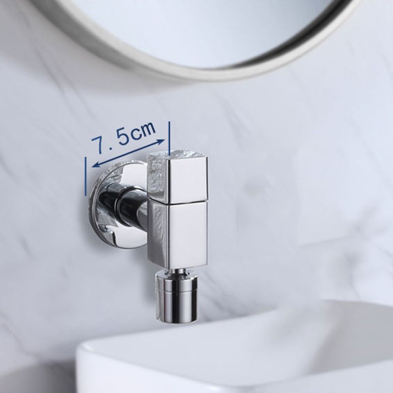 Zeitgenössischer Wandmontierter Badezimmer Wasserhahn Knopfgriff Massivmessing Runder Wasserhahn