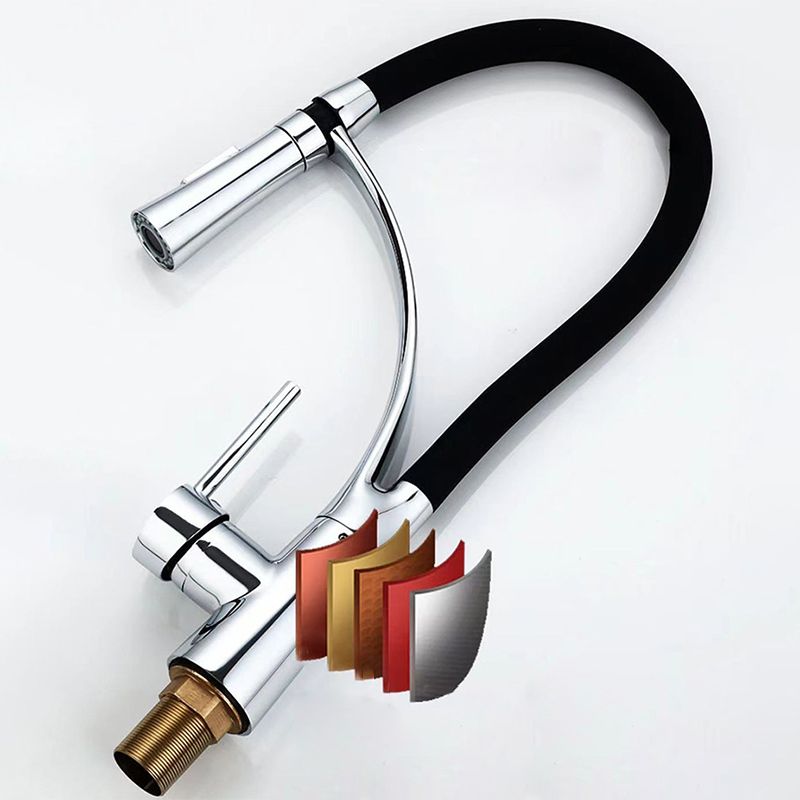 Moderne 1-Hand Waschbeckenarmaturen Kupfer Berührungslos mit Wasserspender Standard Küchenarmatur
