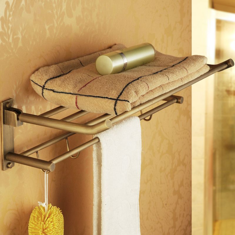Gebrauchte Messing traditionelle Badezimmer Set mit Badregal/Papierhalter & Handtuchstange