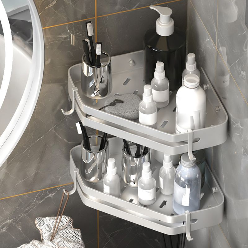 Modern 2/3-teiliges Badezimmer-Set Edelstahl Dreieckige Badregal aus Aluminium