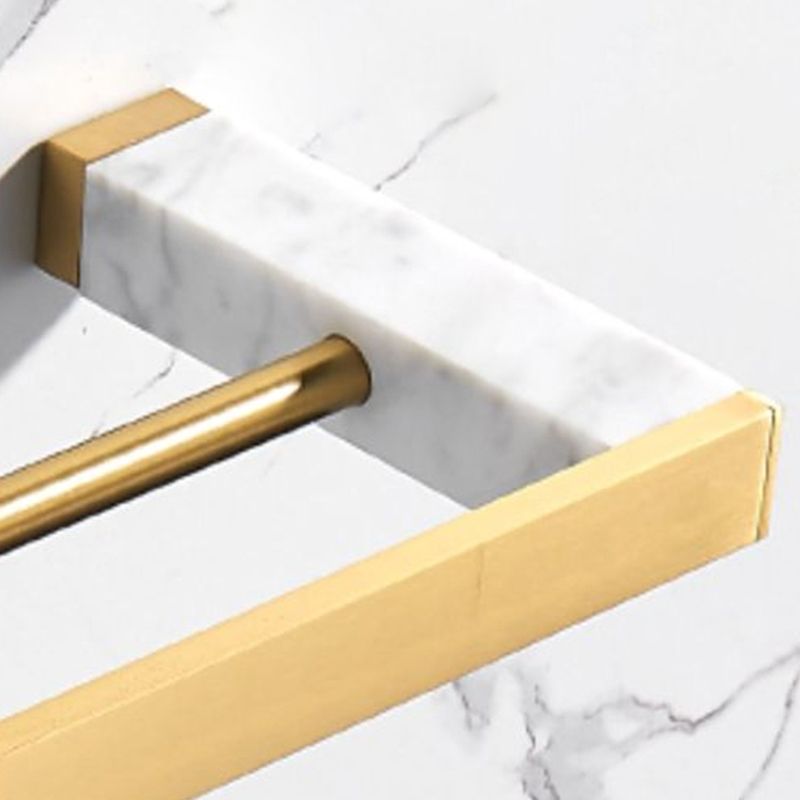 Gebürstetes Messing Badezimmer Zubehör Set Metall & Marmor Badezimmer Hardware Set mit Badewannenregal
