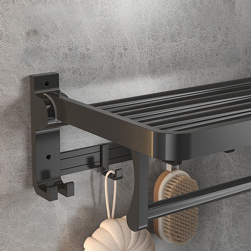 Modern Matt Schwarz Badezimmer Zubehör Set mit Badregal/Handtuchhaken/Handtuchstange