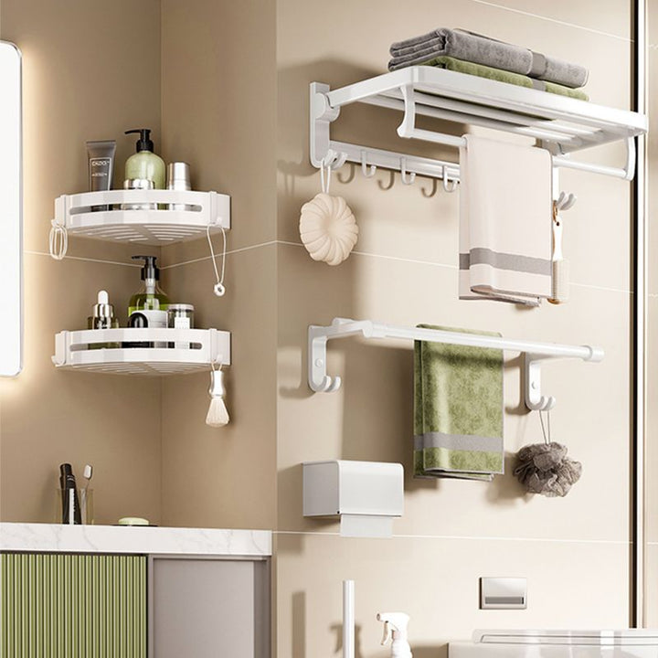 Modernes Badezimmerzubehör Set Handtuchstange Weiß Badregal Badezimmerzubehör Set